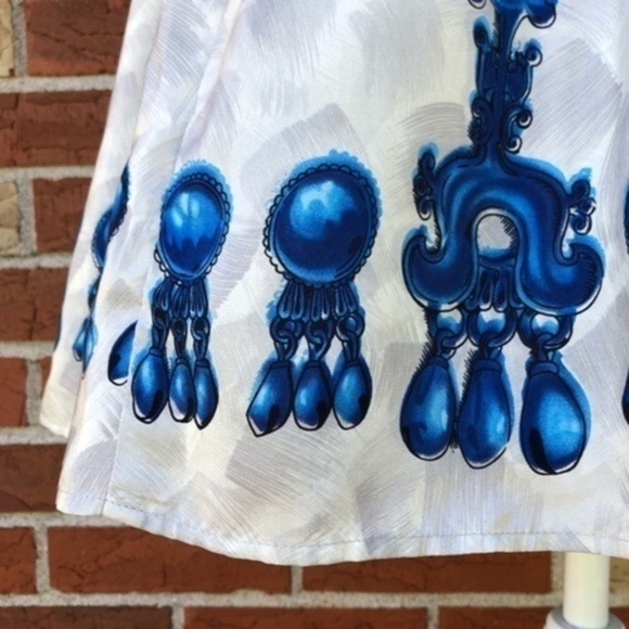 Nanette Lepore Silk White Black Blue Strapless Mini Dress 👗 - Picture 12 of 16